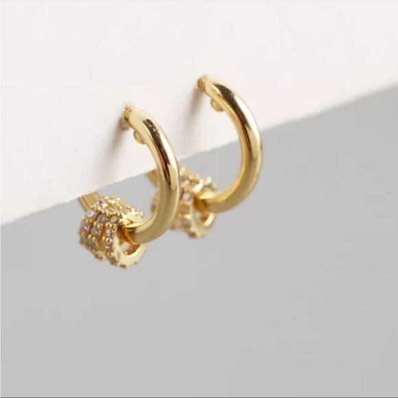 #35 Sterling Silver or Gold Circle Hoop Earrings - Picture 9 of 11